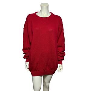 Croft & Barrow Men’s Red Cotton Sweater, XLT - Cozy Knit Tunic